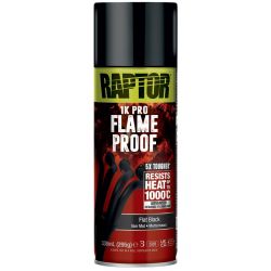 Flameproof Paint Flat Black 1000c Raptor Aerosol 400ml